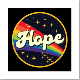 Hope // Rainbow In Space Vintage Style Posters and Art